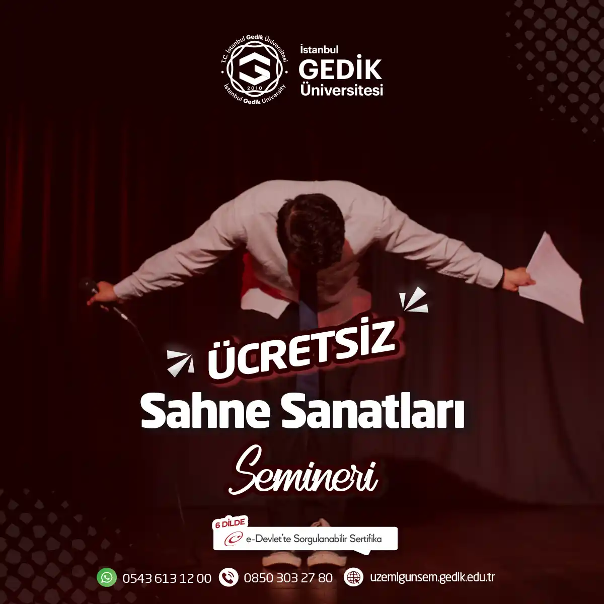 Ücretsiz - Sahne Sanatları Eğitimi